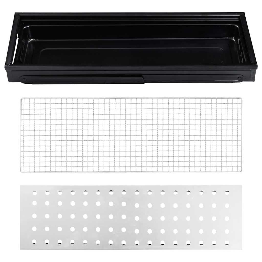 Barbecue portatile da campeggio in acciaio 60 x 22,5 x 33 cm, griglia a carbone per barbecue, per terrazza, esterno, giardino, campeggio