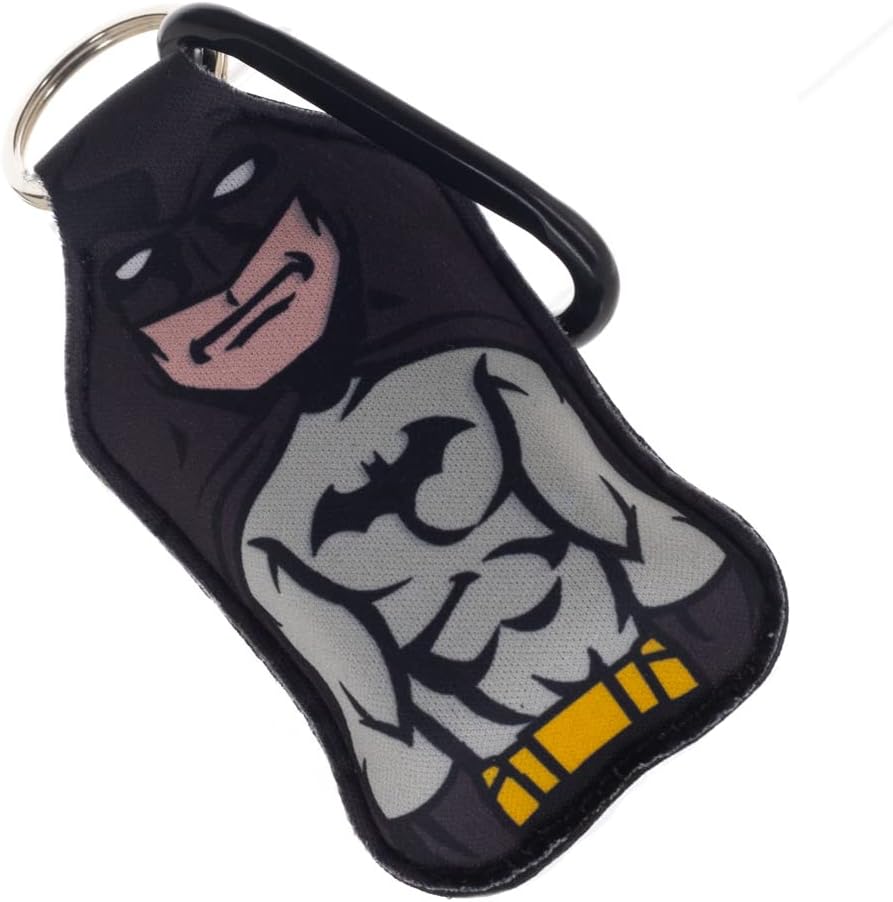 Bioworld Batman Keychain with Hand Sanitizer Bottle Holder