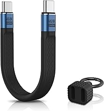 ELUTENG USB 4.0 Gen 3 40Gbps Cape USB C Short Video 8K@60Hz, USB C to USB C Cable Short 13.5CM Fast Charging PD 240W Compatible with iPhone 17 16 15 / Samsung Galaxy/MacBook Air/Pro