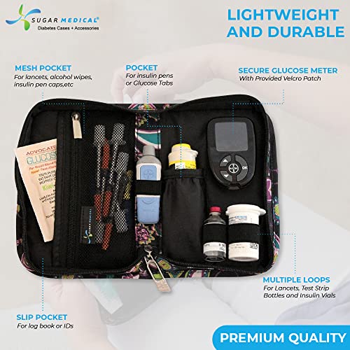 Sugar Medical Diabetes Supply Case II in Harper Print #TOP4