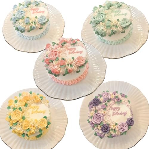 �����F�t�����[�f�R���[�V�����P�[�L 4�� �Ⓚ ���b�Z�[�W�v���[�g�I���� �u���b�T���s���N/�A�N�A�u���[/�~���g�O���[��/�T���V���C���C�G���[/���x���_�[�p�[�v�� ������ �L�O�� �a���� (�A�N�A�u���[, Happy Anniversary)