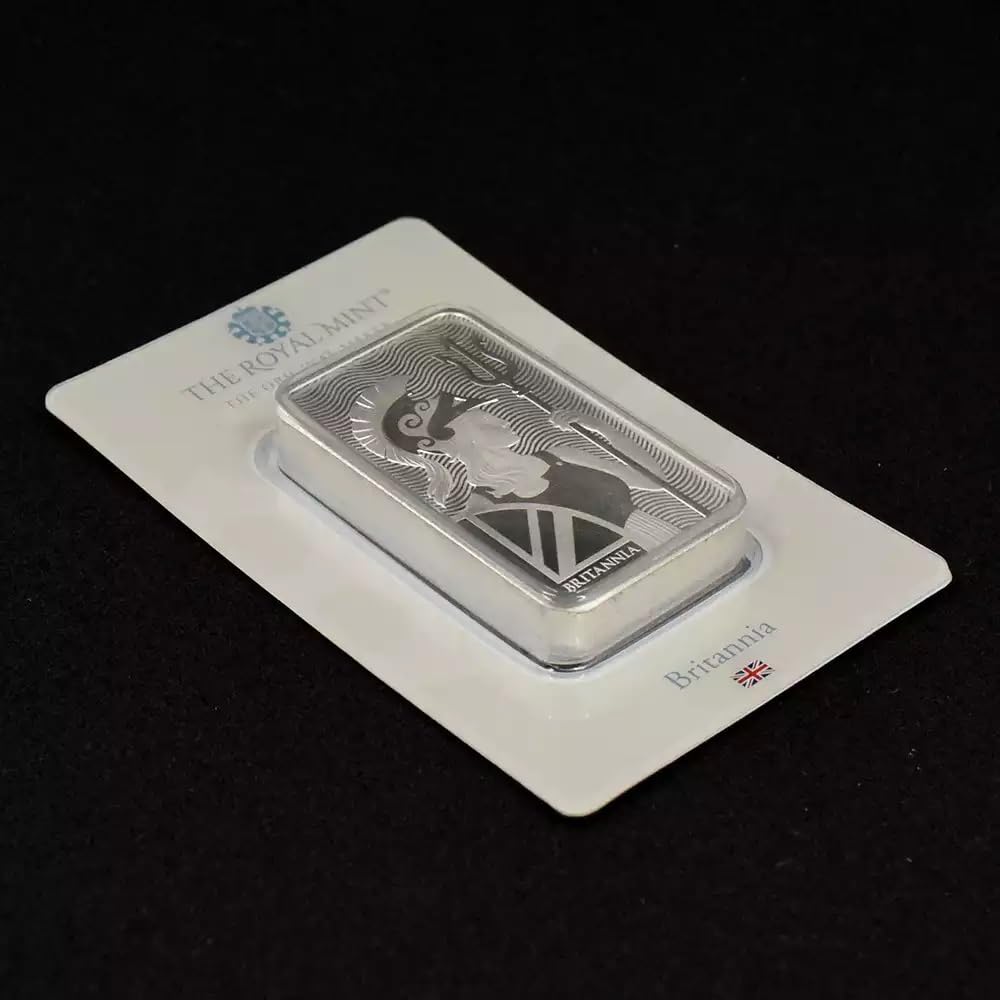 シルバーバー ブリタニア　ブリスターパック入り Amazon.co.jp: イギリス ブリタニア 銀の延べ板 100g 【1本