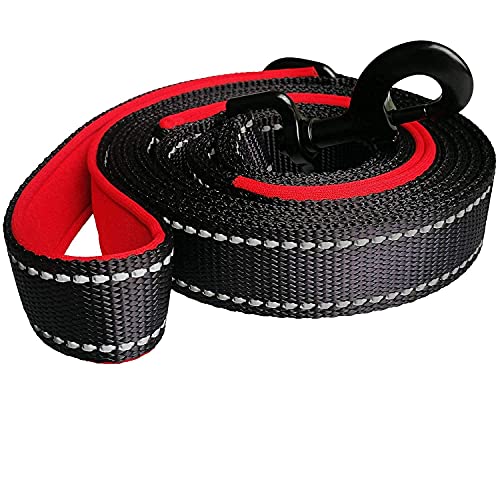 Dog Leash 6Ft Long Traffic Padded Two Handle Heavy Duty Double Handles Lead For Training Control 2 Handle Leashes For Large Dogs Or Medium Dogs Reflective Pet Leash Dual Handle #TOP1