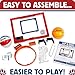 Pop-A-Shot Super Slam Over The Door Mini Basketball Hoop for Adults | 2 Included Basketballs and Pump | Built for Dunks | Breakaway Rim | Shatter Resistant Backboard | 17x12.5 Inches