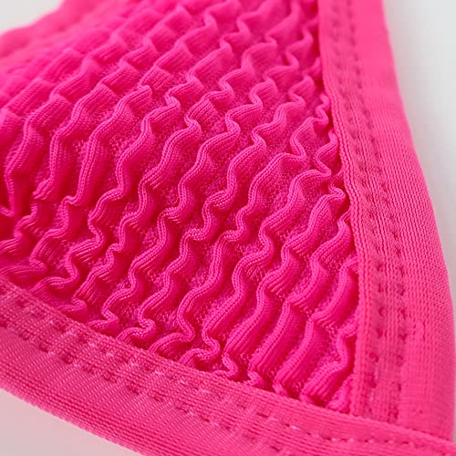Fitwarm Floral Dog Bikini Set, Hawaiian Beach Swimsuit, Summer Dog Clothes For Small Dogs Girl, 2 Piece Dog Suit For Swimming And Bathing, Pet Luau Outfit, Cat Skirt, Hot Pink, Small #TOP3