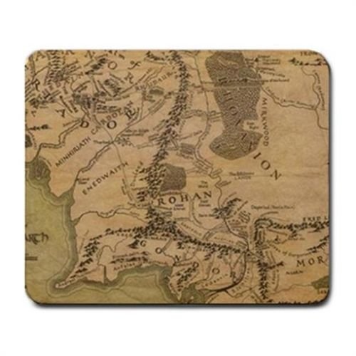 Carte de la Terre du Milieu Realm Lord of the Rings Tapis de souris Pad Tapis de souris
