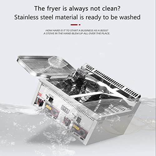 Fritteuse Gasfritteuse, schnelles Aufheizen, Dicke automatische Temperaturregelung, große Kapazität, freie konstante Temperatur, schnelles Aufheizen, Dicker Edelstahl – Bild 7