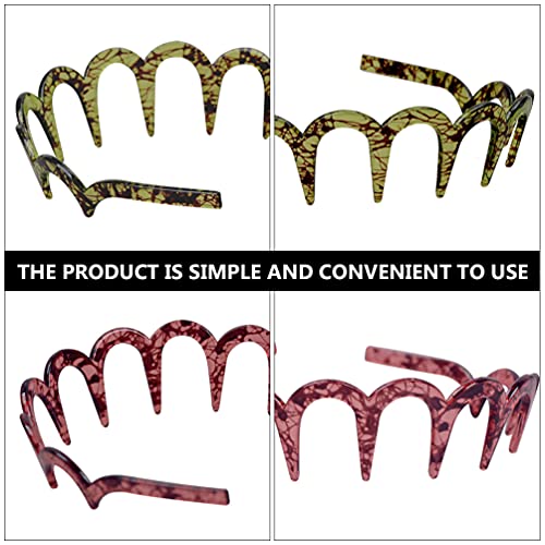 Shark Tooth Headband, 2pcs Tooth Comb Headband Unisex Band for Women Men, Assorted Color, 15X12.8X3.5cm - Image 3