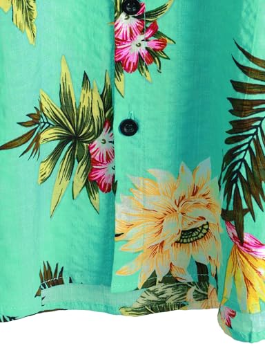 Image of VATPAVE Mens Casual Hawaiian Floral Shirts Short Sleeve Button Down Tropical Shirts Beach Summer Shirts