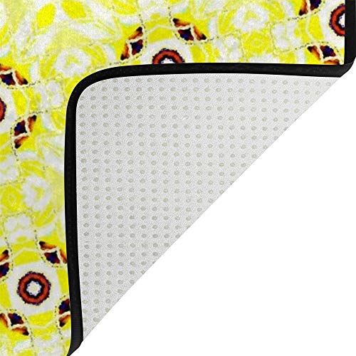 Tapis Grand Salon Moderne Motif Floral en Polyester Maison