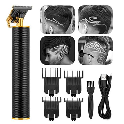 Electric Cordless Pro Li Liner Hair Clipper Outliner Grooming Cutting T-Blade Trimmer Kit Rechargeable Trimmer for Men Zero Gapped Beard Shaver Barbershop Professional