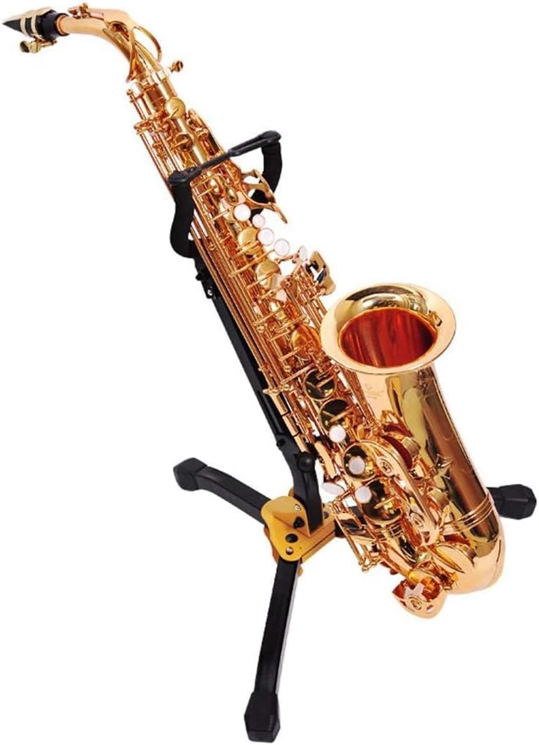 Folding Saxophone Stand Alto Tenor Saxophone Adjustable Triangle Metal Base image 5