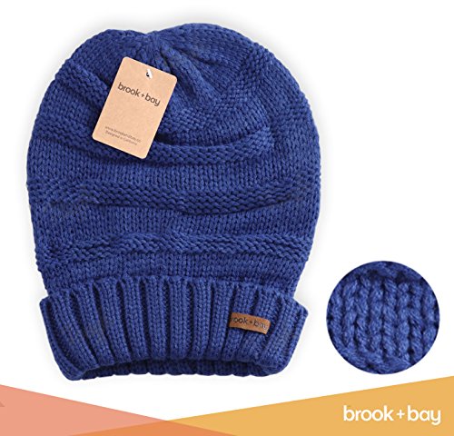 Slouchy Beanie Winter Hat for Women - Slouch Oversized Large Baggy Cable Knit Hats - Warm & Cute Chunky Knitted Cap for Cold Weather - Stylish & Trendy Snow & Ski Beanies for Ladies