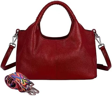 Genuine Leather Hobo Handbags Women Small Purses with One Adjustable Straps Shoulder Bag Top Handle Ladies Crossbody Bags