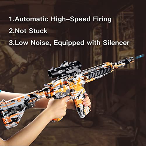Electric Gel Ball Blaster, Gel Ball Blaster With 30,000 Water Beads, With Two Adjustment Modes - Suitable For Children Over 14 Years Old And Team Games For Adults.(Orange) #TOP1