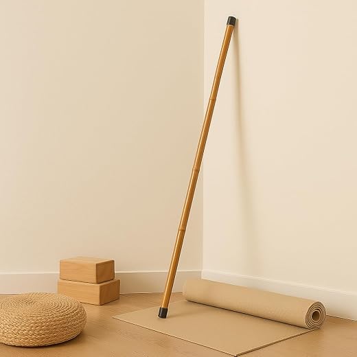 Bamboostan 5.5ft Premium Bamboo Fitness Stick | Mobility, Stretch, Posture Corrector, Yoga, Exercise, Pilates | Splinter-F...