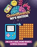 1990s Word Search Puzzle Book | QuordSearch 3-in-1 Activity Challenge: Quiz, Hunt, Trivia: Retro Brain Game for Adults & Teens | Test Your Nineties ... The '90s (Quordle Presents QuordSearch)