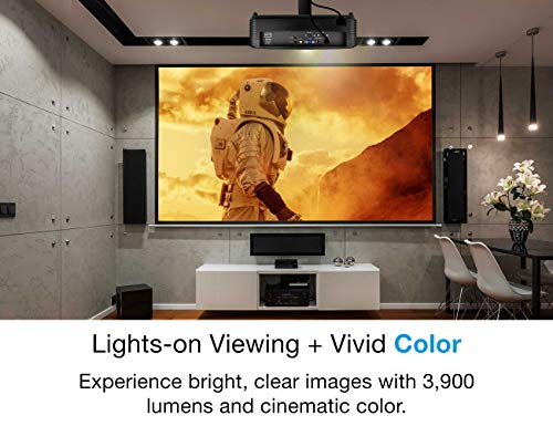 Optoma H190X Affordable Home & Outdoor Movie Projector | Hd Ready 720P + 1080P Support | Bright 3900 Lumens For Lights-On Viewing | 3D-Compatible | Speaker Built In #TOP2