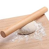 Wooden Rolling Pin for Baking Pizza making, Professional Dough Roller Rolling Pins Wood, 15-3/4-Inch