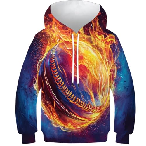 Sweatshirt baseball 3D pull ado 9-11 ans sweat à capuche hiver