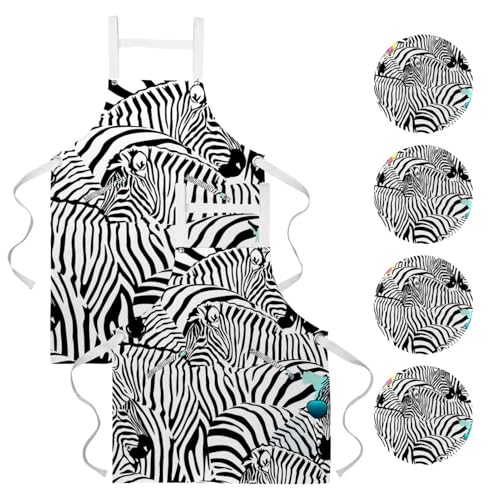 Tablier de cuisine lot de 2 tablier de serveuse restaurant avec broches