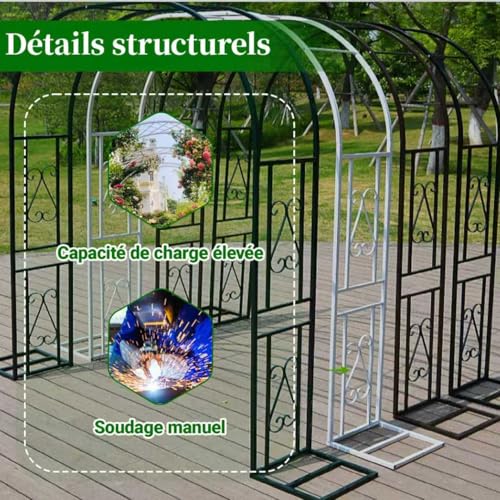 Arco de jardín contra viento para enredaderas y eventos 5