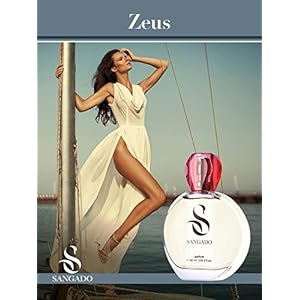 SANGADO Zeus parfum voor dames, 8-10 uur lang, luxueus geurende, bloemige, houtachtige muskus, delicate Franse etensten…