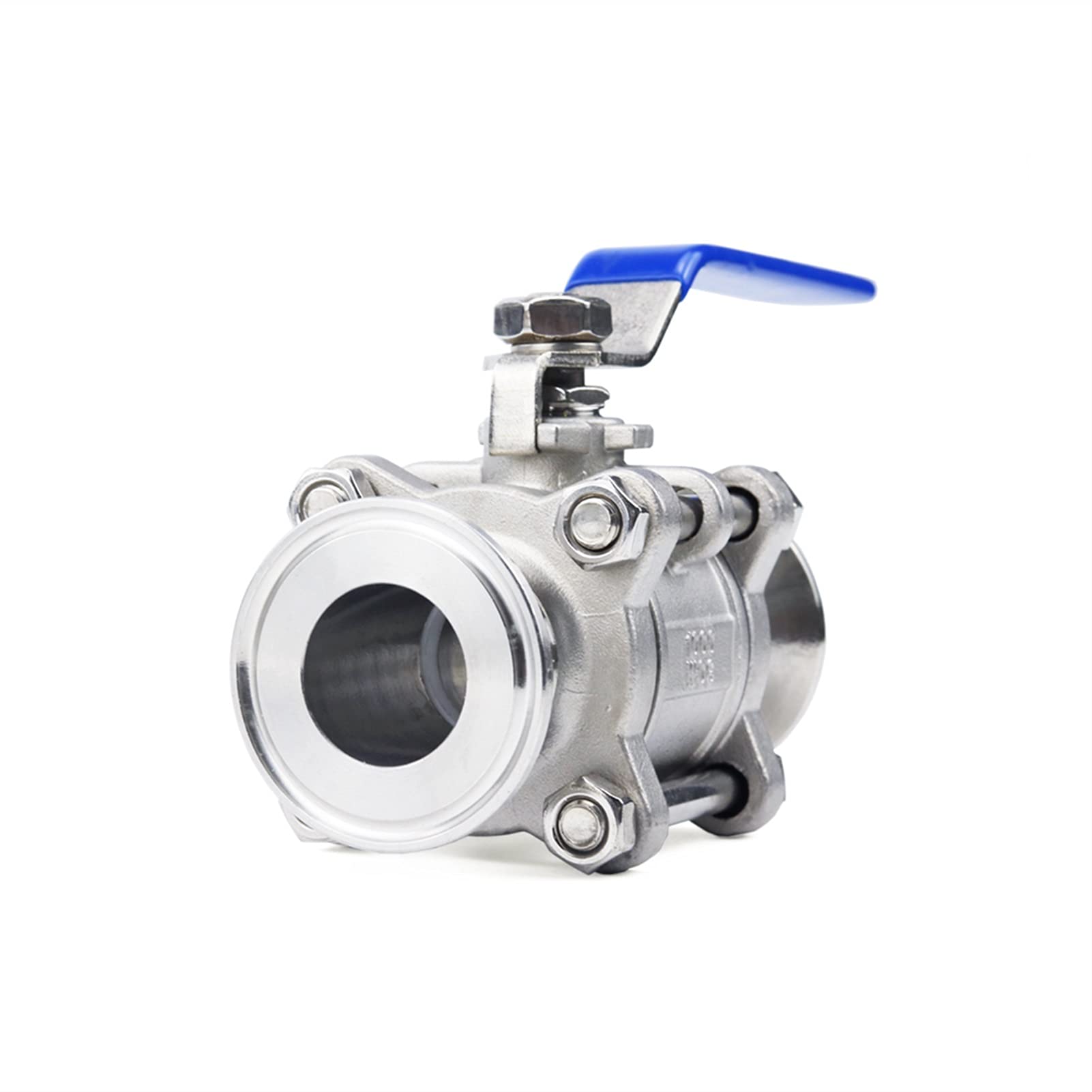 VSPPJYFG 1/2 3/4 1 1-1/4 Inch Stainless Steel 304 Ball Valve Three-Piece 1.5inch 50.5mm Tri Clamp Ferrule Type(1 Inch)
