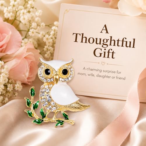 Image of Animal Brooch for Women Zirconia Rhinestone Abalone Shell Animal Lapel Pin Christmas Birthday Holiday Gift for Wife Mother Girlfriend Daughter