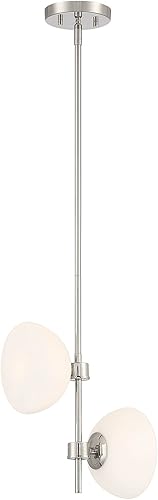 DESIGNERS FOUNTAIN Zio 2 Colgante de luz, níquel pulido, D270H-10P-PN