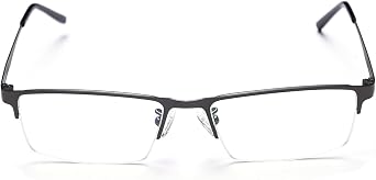 Nearsighted Glasses Half Frame Titanium Alloy Myopia Glasses