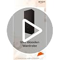 Image of VIKI Wardrobe | Wooden Almirah for Clothes,Door for Bedroom, 2 Door Wardrobe with Drawer & Hanging Space (Dark Wenge - 40D x 80W x 180H) | 1 Year Warranty | Free Assembly