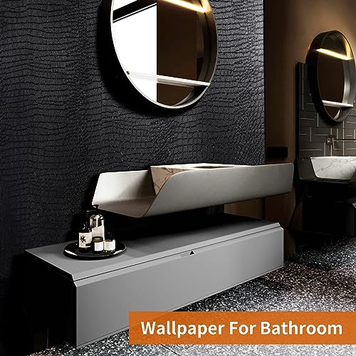 Kimhan Black Peel and Stick Wallpaper Removable Crocodile Wallpaper by Kimhan - Used condition - Image 8