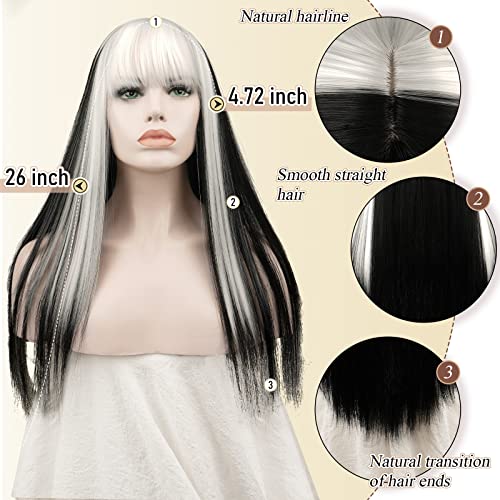 SOFEIYAN Long Straight Wig - 26 Inch Heat Resistant Hair
