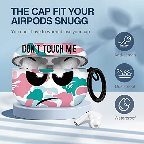 Image of for Airpods Pro 2nd Generation Case 2022, Don't Touch Me for Airpods Pro 2 Cover with Keychain Soft Cute Shockproof Cover for Women Men Compatible Apple AirPod Pro 2,Pink