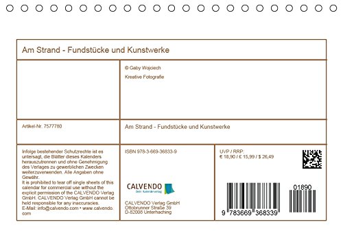 Am Strand - Fundstücke und Kunstwerke (Tischkalender 2018 DIN A5 quer): Schätze aus dem Meer und Kunst am Strand (Monatskalender, 14 Seiten ) (CALVENDO Natur)