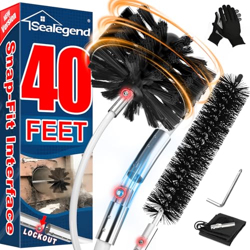 Sealegend 40 Feet Dryer Vent Cleaner Kit