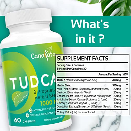 TUDCA Liver Support Supplements 1000mg - 60 Vegan Capsules,TUDCA Bile Salts with Milk Thistle Herbal Blend Formula for Liver Cleanse Detox & Repair - Image 5