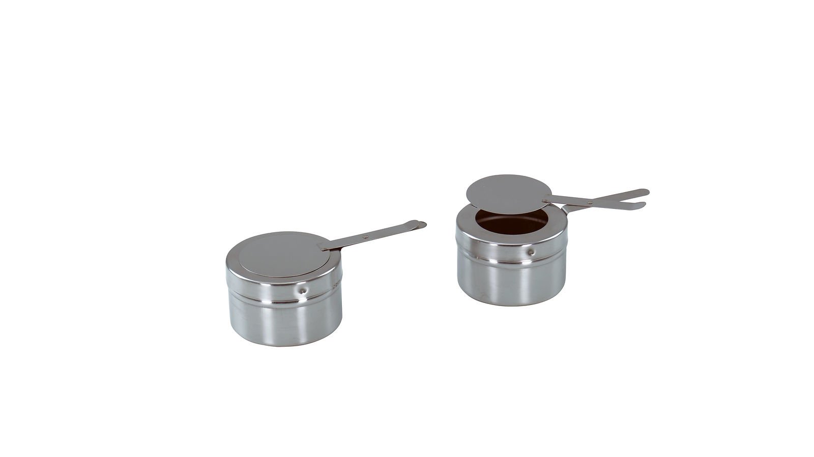 Juego de 3 Calentador de Platos Chafing Dish con depósito de 1/1 GN 65 mm de Profundidad apilable con Tiradores Redondos