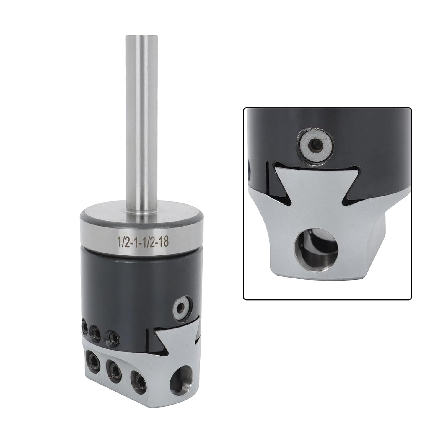 findmall 2 Inch Boring Head Tool Set, 1/2 Inch Straight Shank and 9Pcs 1/2 Inch C6 Boring Bar Set Milling Machines, Horizontal Milling Machines and Boring Machines