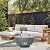 28-Inch Fire Table, 58,000 BTU Oudoor Propane Fire Pit, Patio Round Fire Bowl Gas Firepit with Lid, Lava Rocks, Cover, Pre-Attached 10FT Propane Hose, Gray
