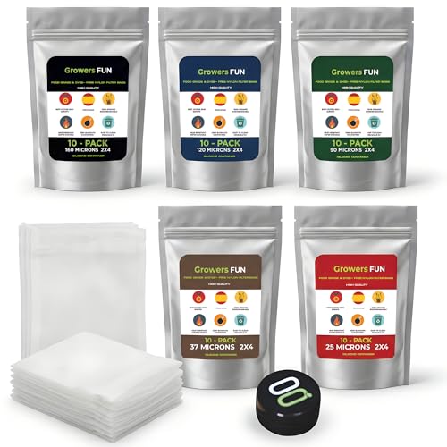 Growers Fun - Micron Filter Bags | 50 Pack Nylon Mesh 2
