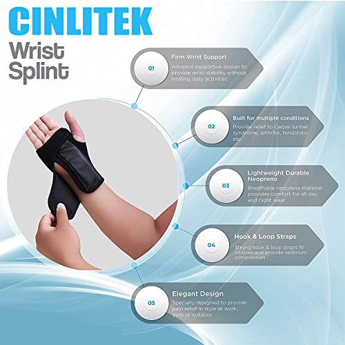 Cinlitek Carpal Tunnel Wrist Splint Support, Wrist Brace For Joint Pain Relief thumb #3