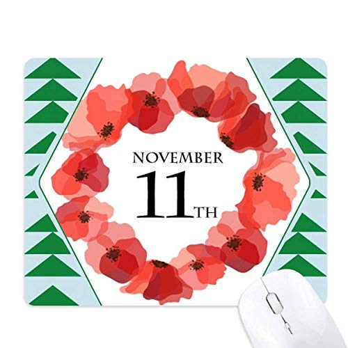 Maïs poppy garland tapis de souris en caoutchouc à motif green pine tree