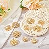 124 Pcs Bouquet Pins Flower Brooch Rhinestone Diamond Brooches Crystal Corsage Boutonniere Stick Pins Embellishments for Crafting Wedding Decor Supplies(Gold) #5