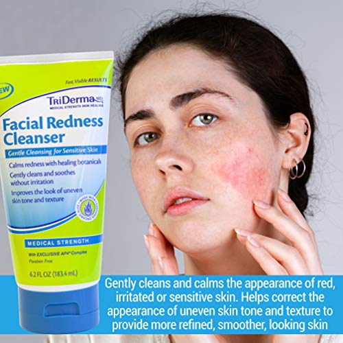 Triderma Facial Redness Cleanser Face Wash, Improves Appearance Of Red, Irritated Skin 6.2 Oz #TOP2