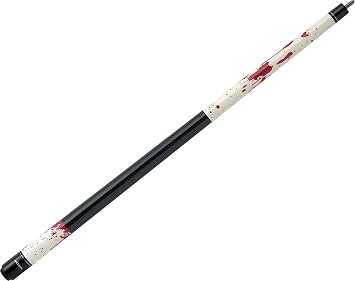 Action Impact imp12 Red Blood Splotch Pool Cue Stick with 12 Piece Master Billiard Chalk