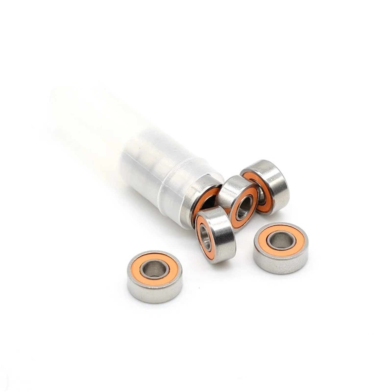 Rodamiento de bolas de cerámica híbrido de acero inoxidable SMR104 2RS (4 x 10 x 4 mm, sin grasa) (10 unidades)