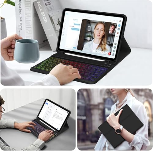 Bettdow Capa com Teclado e trackpad para iPad 10ª Geração 10.9