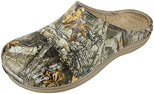 Realtree Men’s Camouflage Molded Clog with Lining, Size 12 Camo